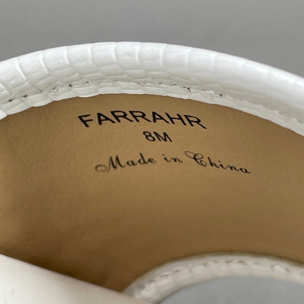 NEW Donald Pliner Shoes Womens 8 white brown Farrah sandal slip on casual - Picture 6 of 11